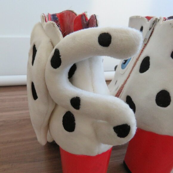 IRREGULAR CHOICE Dalmatian Pooch Perfect High Heel Boots Whimsy - Size US 5.5 - Picture 13 of 16